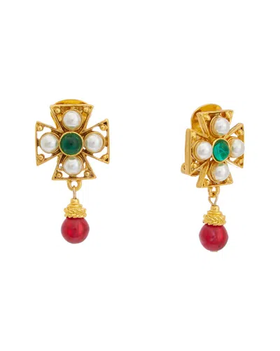 Ben-amun 24k Plated Clip-on Earrings In Gold