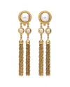 Ben-amun 24k Plated Tassel Drop Earrings In Gold