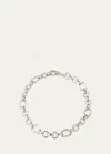 BEN-AMUN DONIA SILVER ROUND AND OVAL LINK CHAIN NECKLACE
