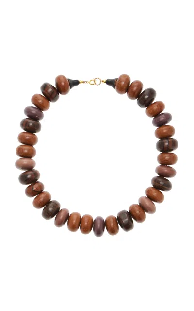 Ben-amun Exclusive Beaded Wood Necklace In Brown