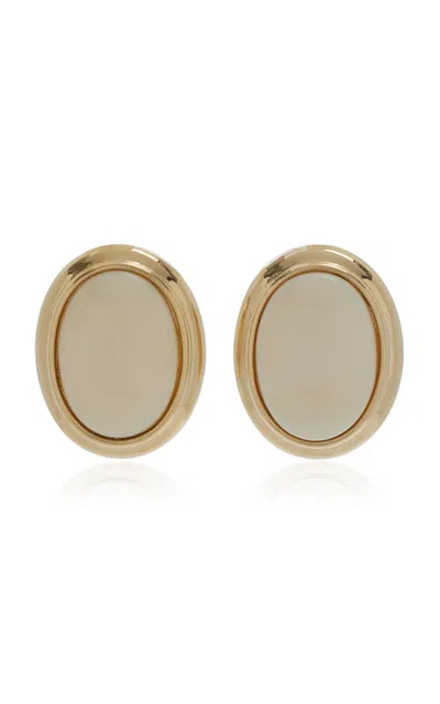 Ben-amun Exclusive Gabrielle Silver-tone Stone Earrings In White