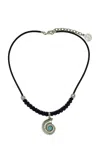 Ben-amun Exclusive Leather Shell Necklace In Black