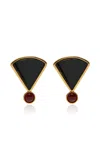 Ben-amun Exclusive Stone 24k Gold-plated Earrings In Black