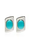 Ben-amun Exclusive Turquoise Silver-tone Earrings In Metallic