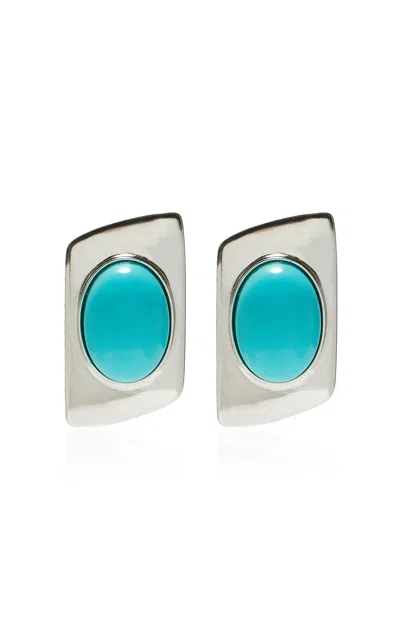 Ben-amun Exclusive Turquoise Silver-tone Earrings In Metallic