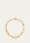 BEN-AMUN OLIVIA GOLD OVAL CHAIN LINK NECKLACE
