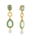 Ben-amun Plated Clip-on Earrings In Multi