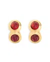 Ben-amun Red Stone Clip On Earrings In Gold