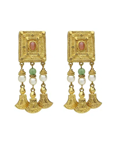Ben-amun Romaness 24k Plated Earrings In Gold