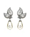 Ben-amun Silver Plated Crystal Drop Earrings In Multi