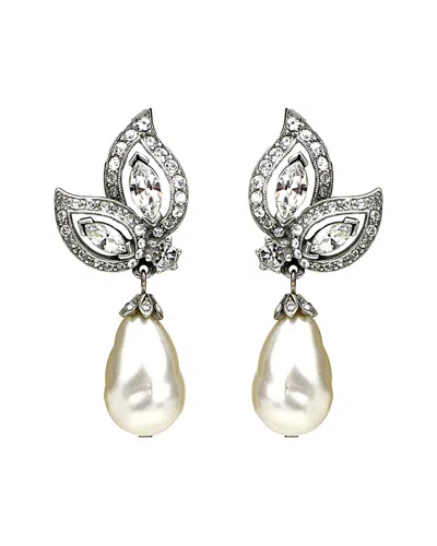 Ben-amun Silver Plated Crystal Drop Earrings In Multi