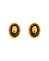 Ben-amun Tortoiseshell Look Oval Clip On Earrings In Gold