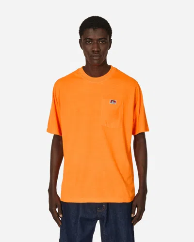 Ben Davis Heavy Duty Classic Label Pocket T-shirt In Orange