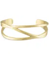 Ben Oni 18k Gold-plated Stainless Steel Crossover Cuff Bracelet In Gold