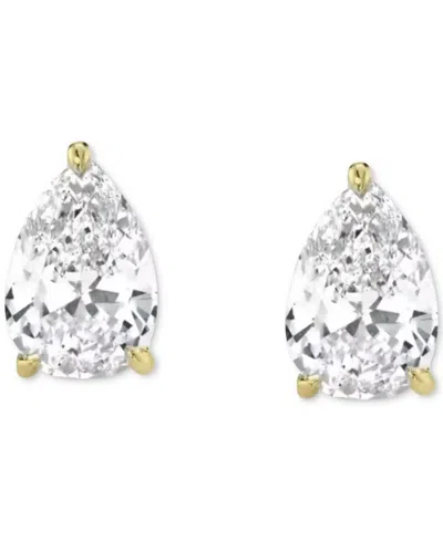 Ben Oni 18k Gold-plated Sterling Silver Cubic Zirconia Pear-shape Stud Earrings