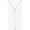 Ben Oni Gold-tone Cubic Zirconia Bezel Lariat Necklace In Gold