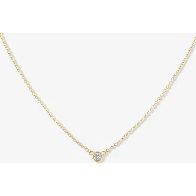 Ben Oni Bezel Cz Pendant Necklace In Gold