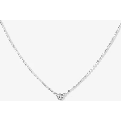 Ben Oni Bezel Cz Pendant Necklace In Metallic