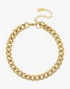 Ben Oni Gold-tone Bold Non-tarnish Curb Chain Anklet In Gold