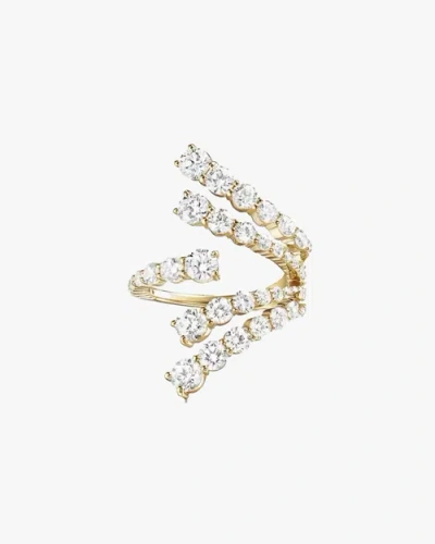 Ben Oni Gold Plated Cz Wrap Ring