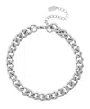Ben Oni Gold-tone Bold Non-tarnish Curb Chain Anklet In Silver
