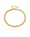 Ben Oni Kendall Cuban Link Anklet In Gold