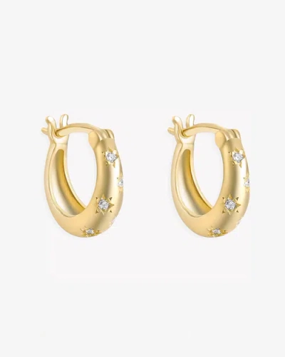 Ben Oni Nova Cz Star Huggie Hoops