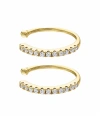 Ben Oni Pave Cubic Zirconia Ear Cuffs In 14k Gold Over Sterling Silver In Gold