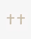 Ben Oni Pave Cz Cross Stud Earrings