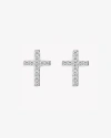 Ben Oni Pave Cz Cross Stud Earrings