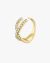 Ben Oni Pave X Ear Cuff In Gold
