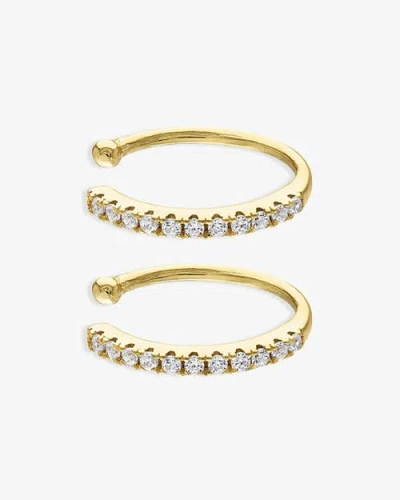 Ben Oni Set Of 2 Cz Ear Cuffs In Gold