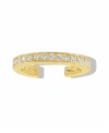 Ben Oni Simple Pave Ear Cuff In 14k Gold Over Sterling Silver Or Sterling Silver In Gold