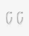 Ben Oni Small Open Hoop Earrings In Silver