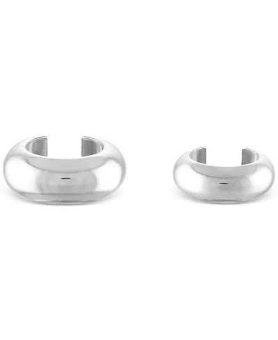 Ben Oni Stainless Steel 2-pc. Set Single Ear Cuffs In Silver