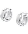 Ben Oni Stainless Steel Metal Extra-small Hoop Earrings, 0.47" In Silver