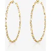 Ben Oni Thin Pave Inside Out. Hoop Earrings In Gold