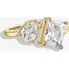 Ben Oni Two Stone Cz Open Ring In Gold