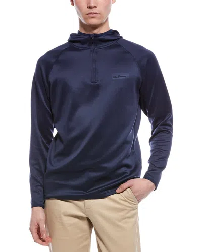 Ben Sherman 1/4-zip Scuba Hoodie In Blue