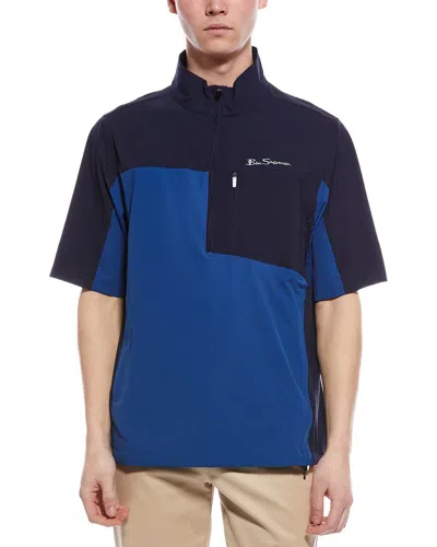 Ben Sherman 1/4-zip Windshield In Blue