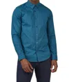 Ben Sherman Abstract Geo Long Sleeve Shirt In Teal In Blue