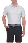 Ben Sherman Amalfi Holiday Print Stretch Tech Polo In Gray