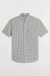 Ben Sherman Block Geo Button Down Shirt Top In Light Green, Men's At Urban Outfitters