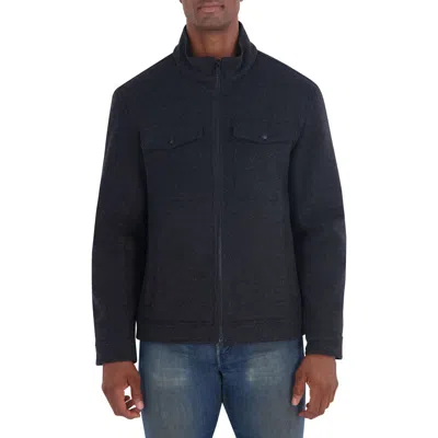 Ben Sherman Bonded Fleece Jacket In Black