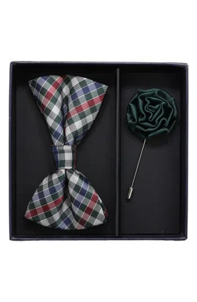 Ben Sherman Bow Tie & Lapel Pin Set In Multi