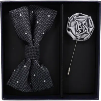 Ben Sherman Bow Tie And Lapel Pin Set In Multi