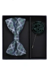 Ben Sherman Bow Tie & Lapel Pin Set In Green
