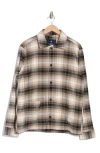 Ben Sherman Check Print Shirt Jacket In Camel