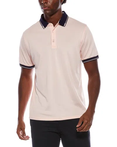 Ben Sherman Checker Rib Air Pique Sports Fit Polo Shirt In Gold
