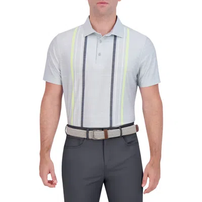 Ben Sherman Checkerboard Vertica Jersey Golf Polo In Gray